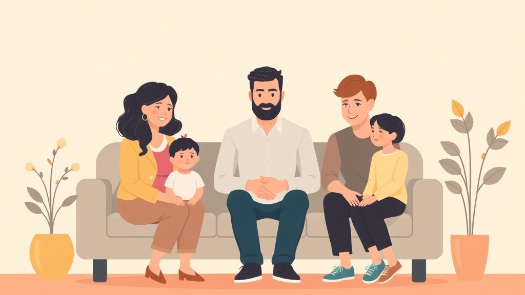 Clear illustration of blending Families After a Spouses Death with supporting details