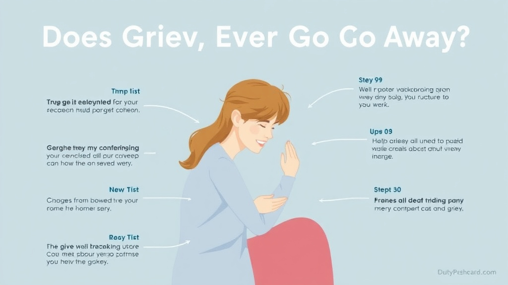 Action-oriented illustration showing how to apply does Grief Ever Go Away