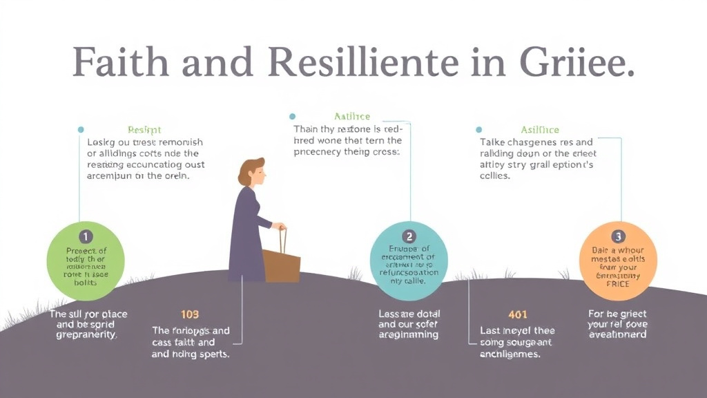 Process flow illustration for putting faith and Resilience in Grief into action