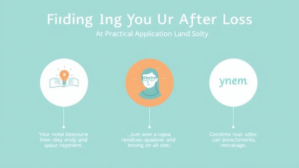Process flow illustration for putting finding Your Why After Loss into action