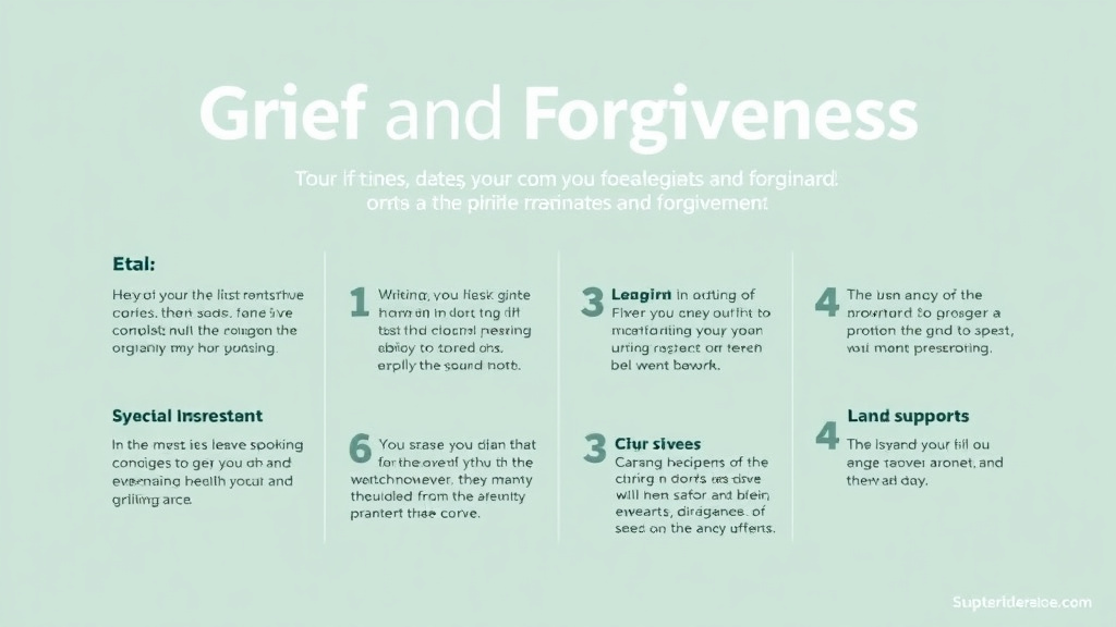 Action-oriented illustration showing how to apply grief and Forgiveness