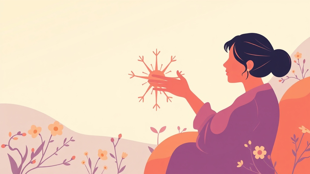 Visual overview of grief and Immune System Health with key concepts highlighted