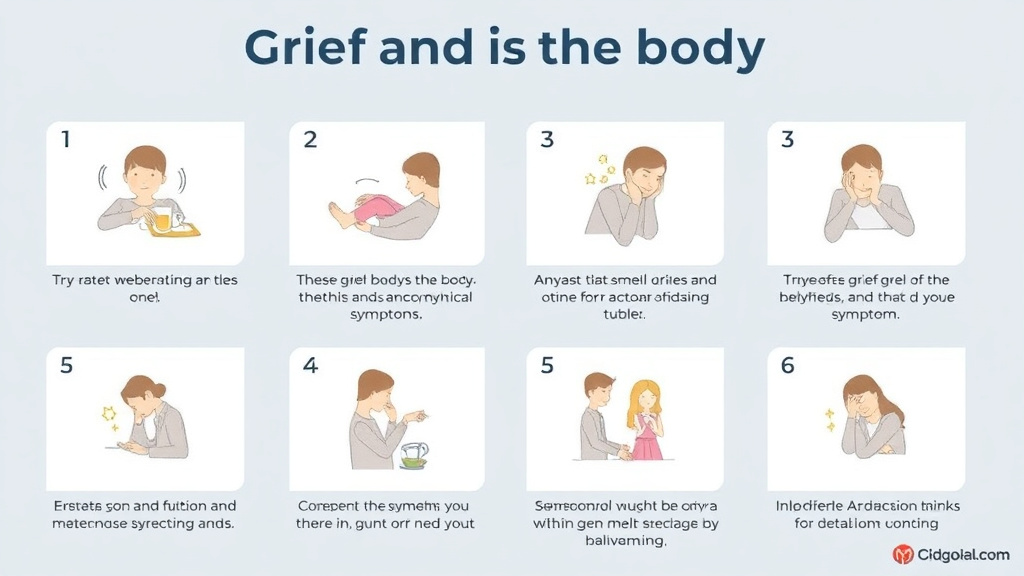 Practical checklist visual for grief and the Body Physical Symptoms