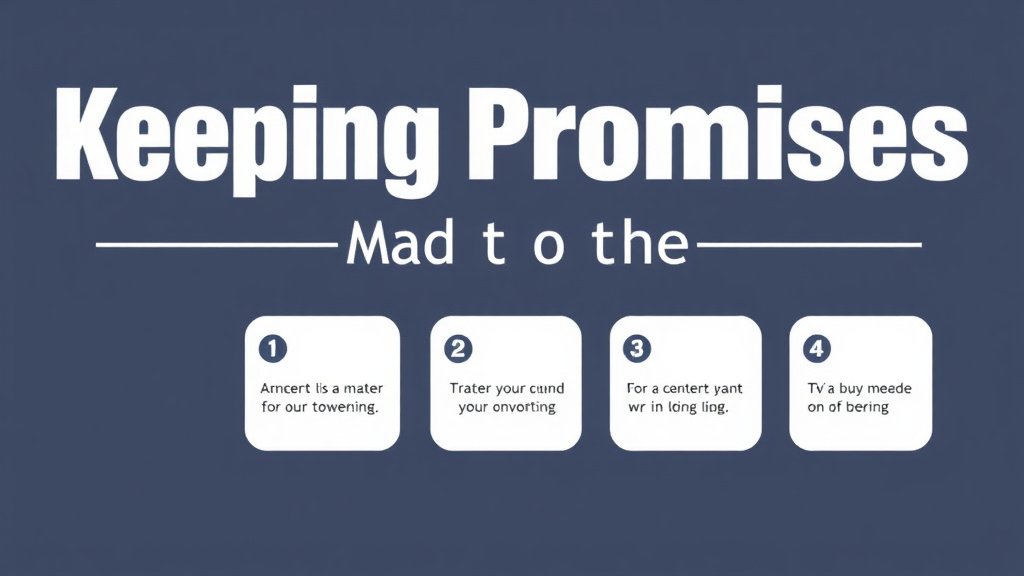 Step-by-step visual guide for implementing keeping Promises Made to the Dying