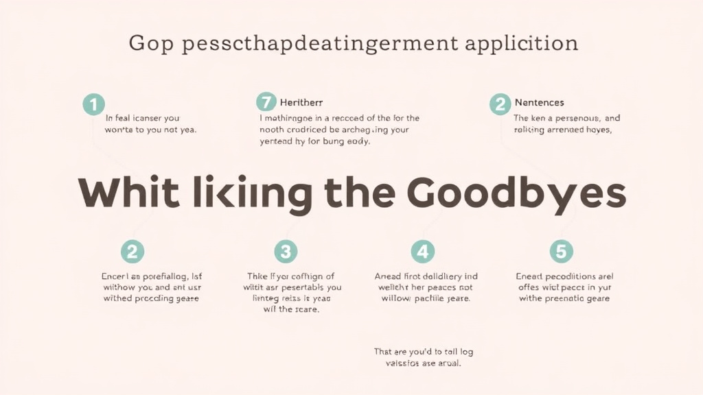 Process flow illustration for putting making Peace With Imperfect Goodbyes into action