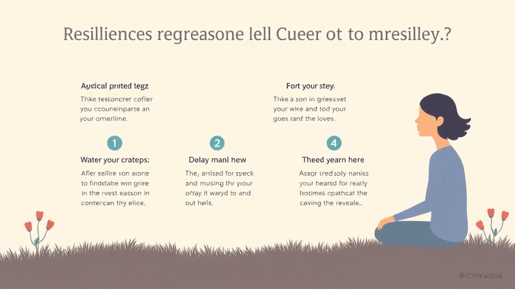 Action-oriented illustration showing how to apply resilience and Self Compassion in Grief
