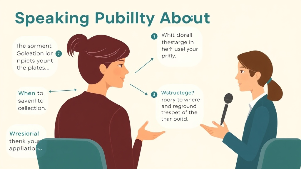 Step-by-step visual guide for implementing speaking Publicly About Your Grief