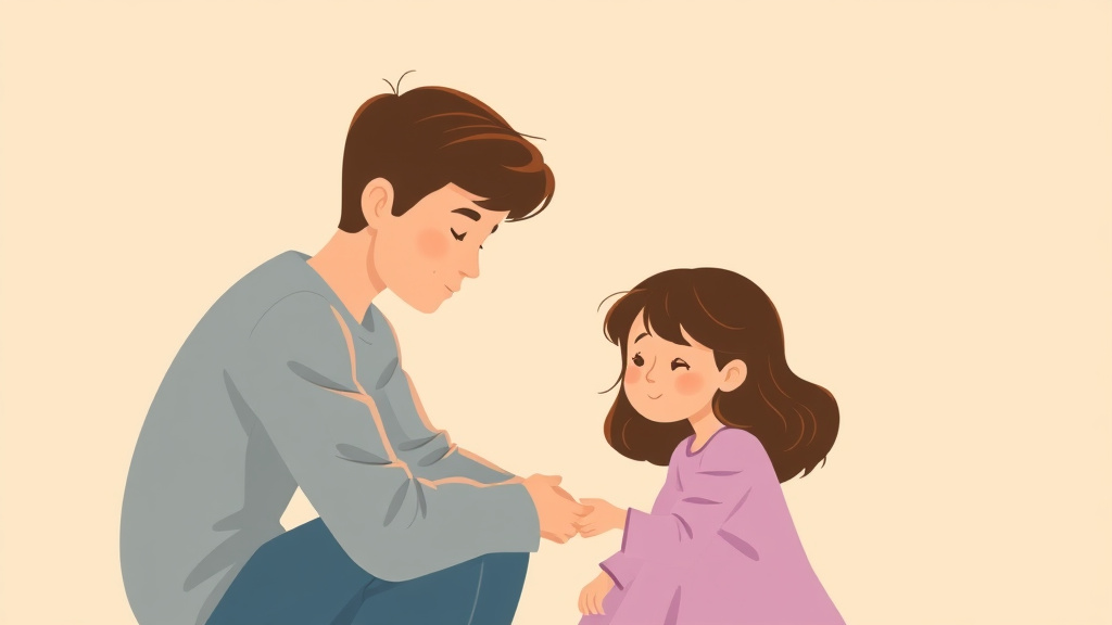 A professional illustration depicting teaching Resilience to Grieving Children