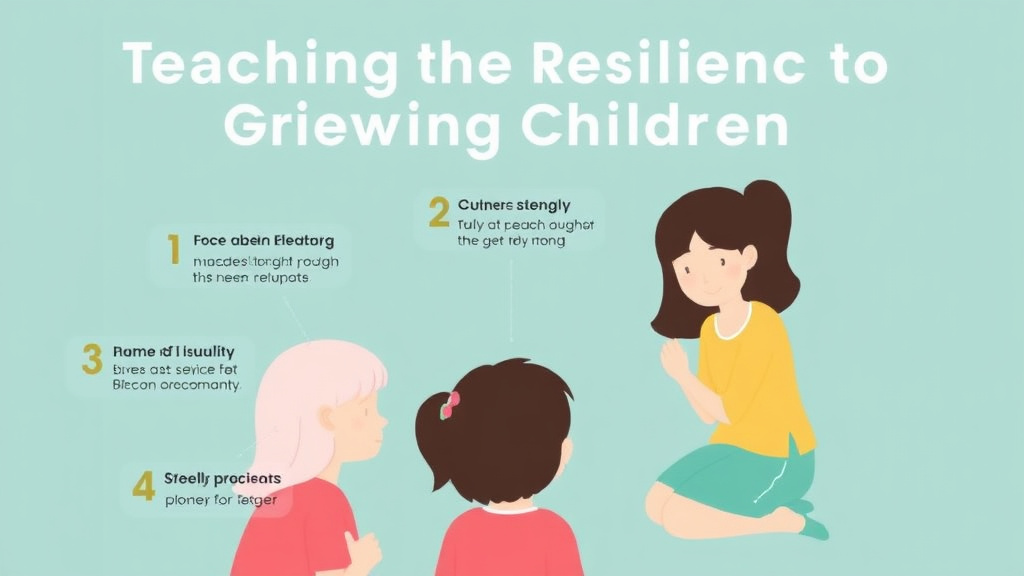 Process flow illustration for putting teaching Resilience to Grieving Children into action