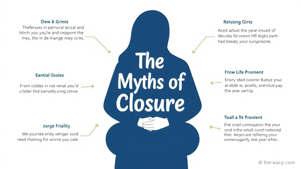 Practical checklist visual for myth of Closure in Grief