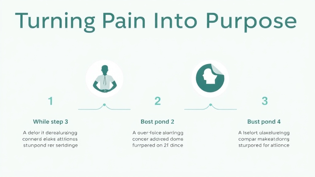 Step-by-step visual guide for implementing turning Pain Into Purpose