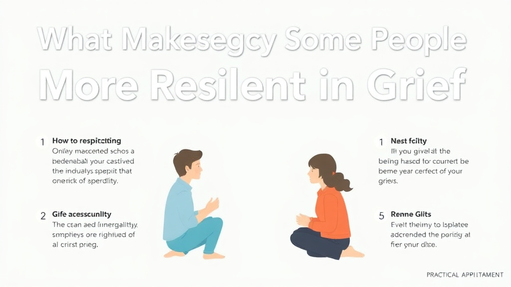 Process flow illustration for putting what Makes Some People More Resilient in Grief into action