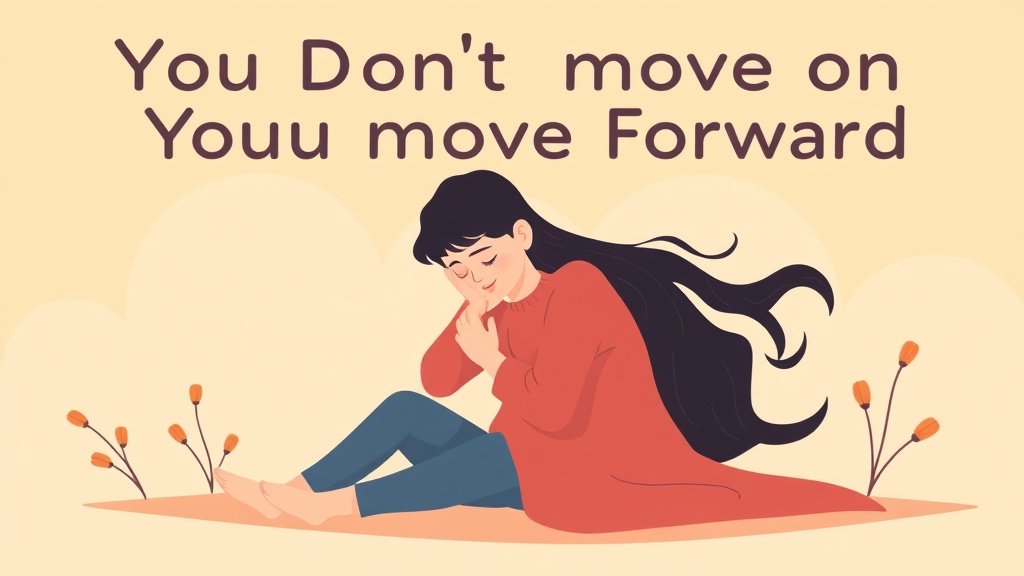 A professional illustration depicting you Dont Move on You Move Forward