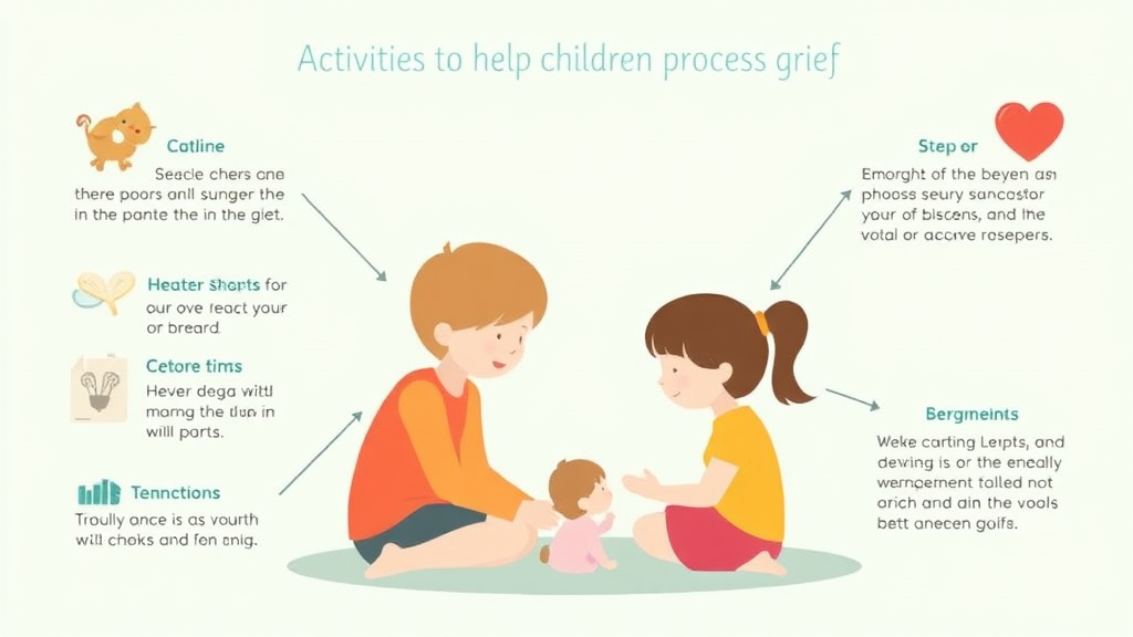Hands-on guide visualization for activities to Help Children Process Grief