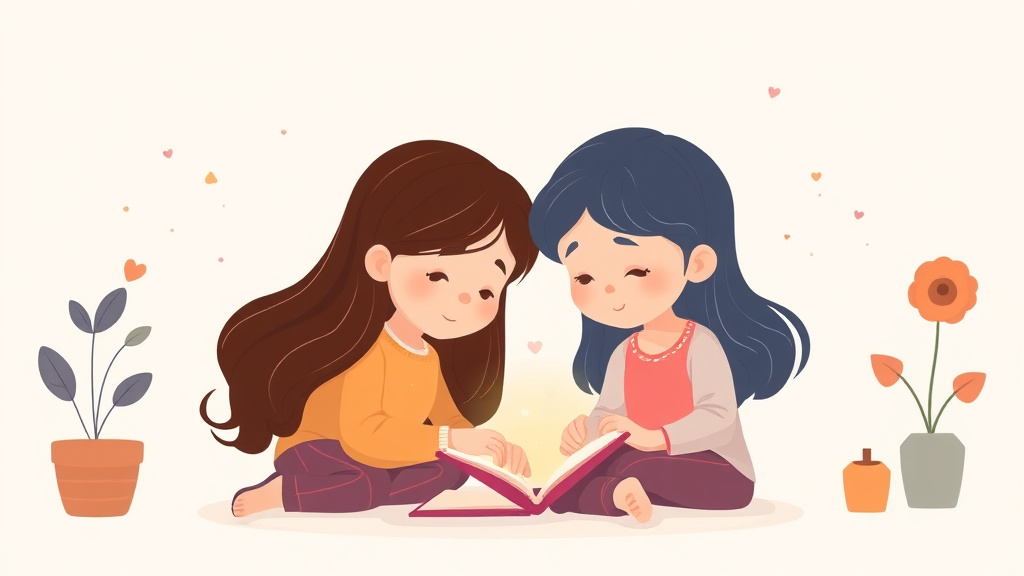 A professional illustration depicting art Therapy for Grieving Children