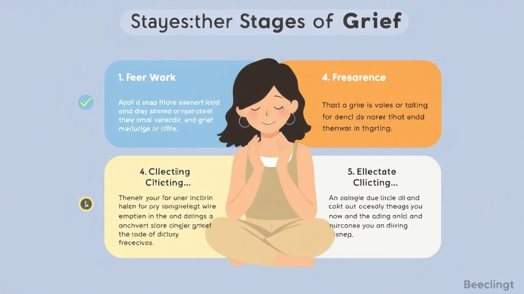 Action-oriented illustration showing how to apply developmental Stages of Grief Understanding