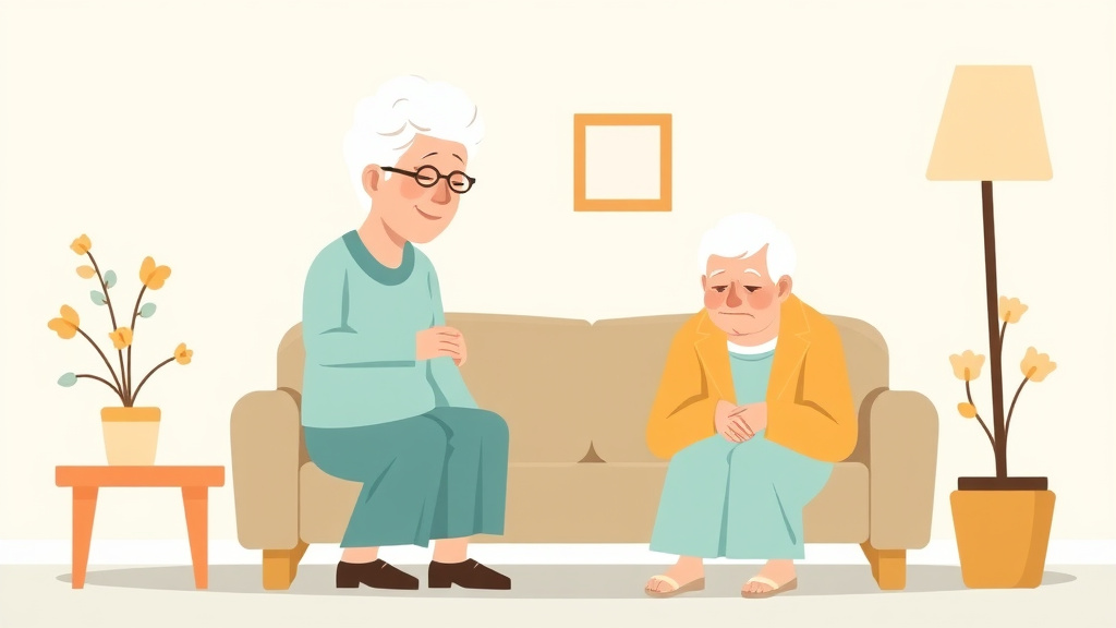 Detailed visual representation of elderly Grief and Social Isolation