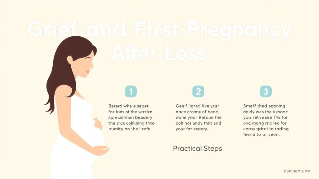 Process flow illustration for putting grief and First Pregnancy After Loss into action