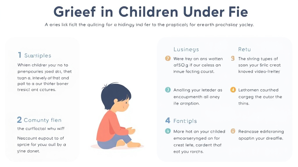 Practical checklist visual for grief in Children Under Five