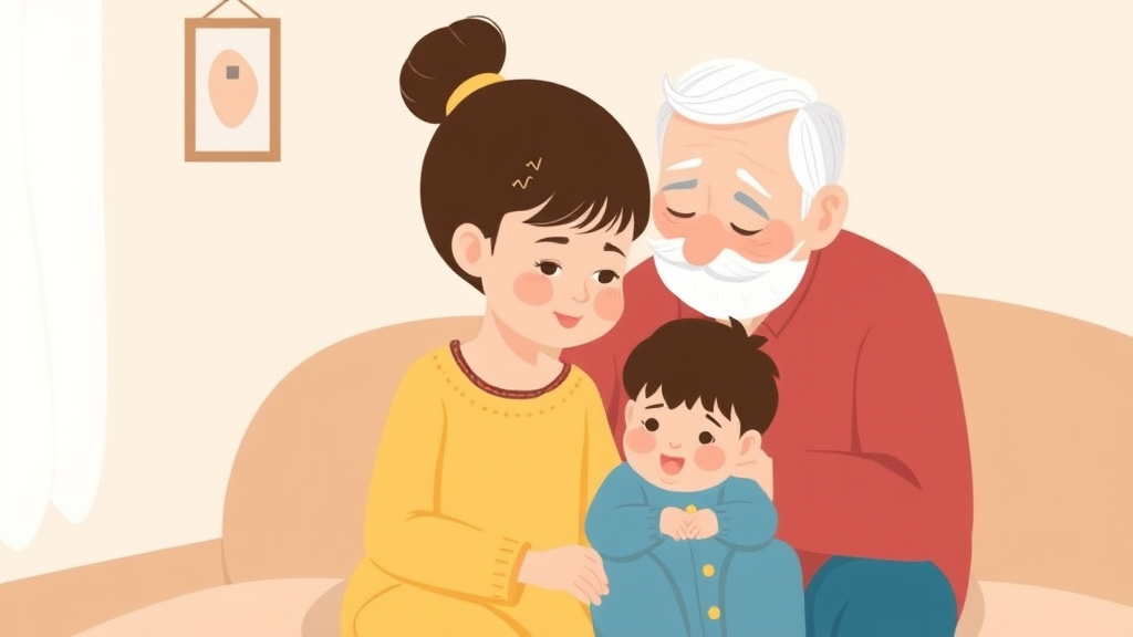 Process flow illustration for putting helping a Child After a Grandparents Death into action
