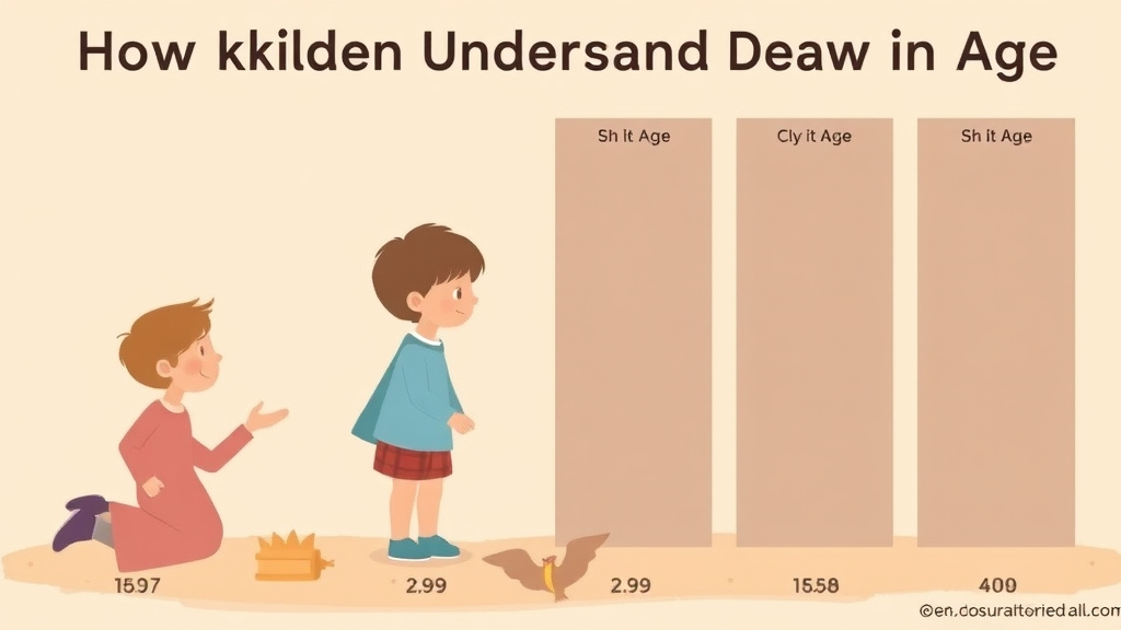 Educational graphic covering the essentials of how Children Understand Death by Age