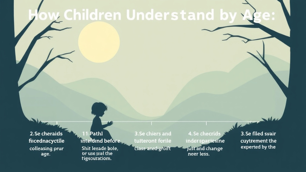 Practical checklist visual for how Children Understand Death by Age