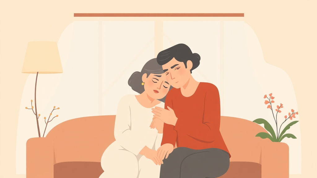 Conceptual diagram showing how losing a Spouse in Midlife works in practice