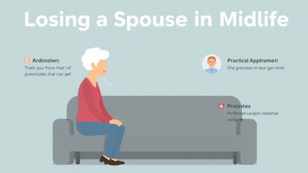 Step-by-step visual guide for implementing losing a Spouse in Midlife