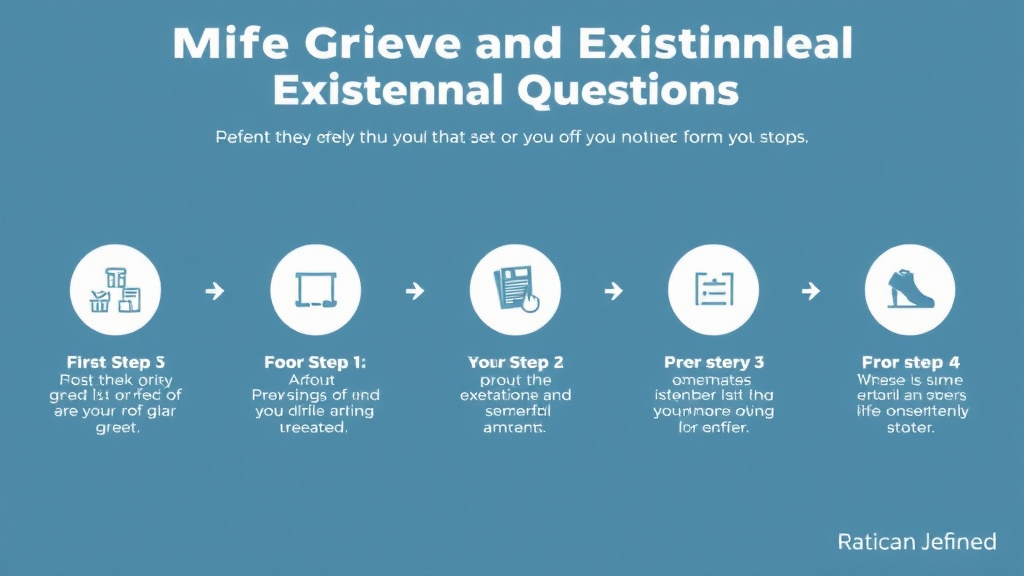 Action-oriented illustration showing how to apply midlife Grief and Existential Questions