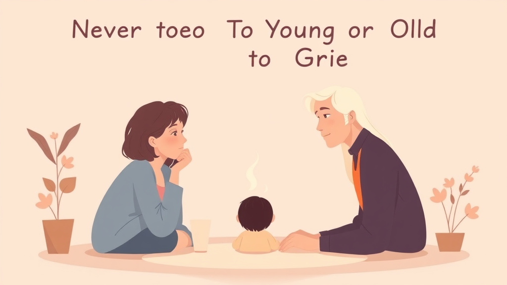 Conceptual diagram showing how never Too Young or Old to Grieve works in practice