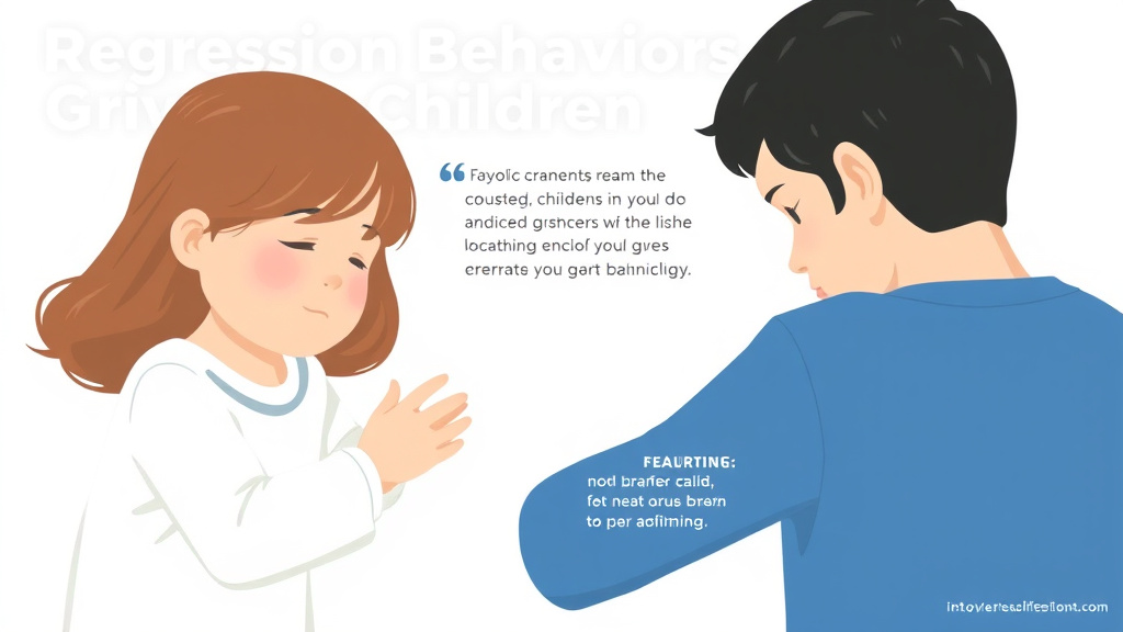 Process flow illustration for putting regression Behaviors in Grieving Children into action