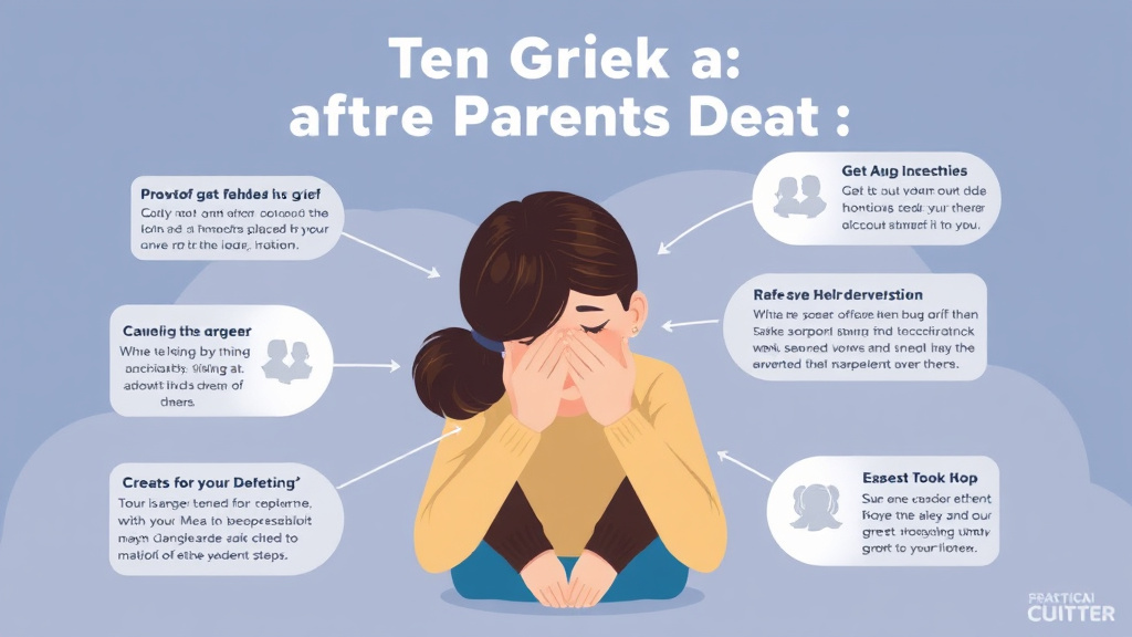 Process flow illustration for putting teen Grief After a Parents Death into action