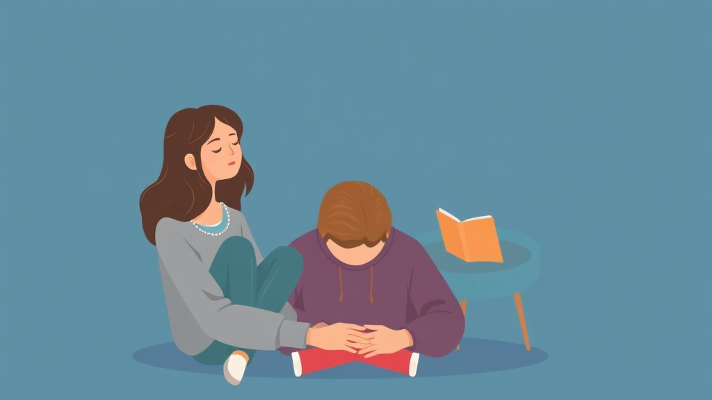Clear illustration of teen Grief and Academic Performance with supporting details