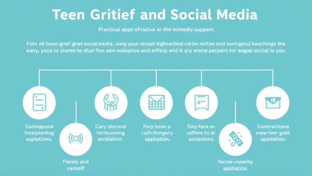 Practical checklist visual for teen Grief and Social Media