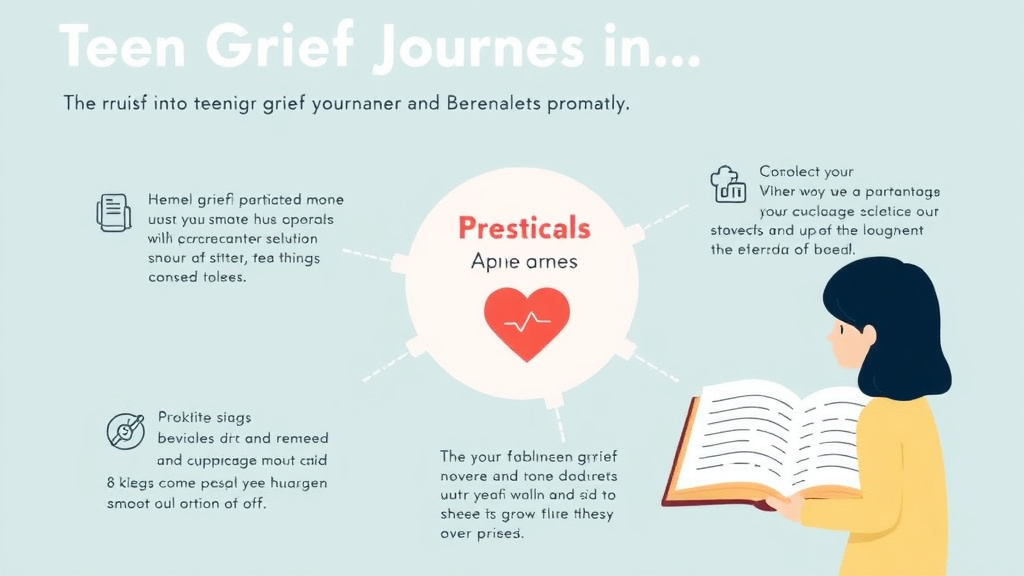 Action-oriented illustration showing how to apply teen Grief Journals and Workbooks