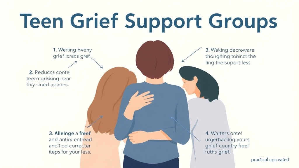 Practical checklist visual for teen Grief Support Groups