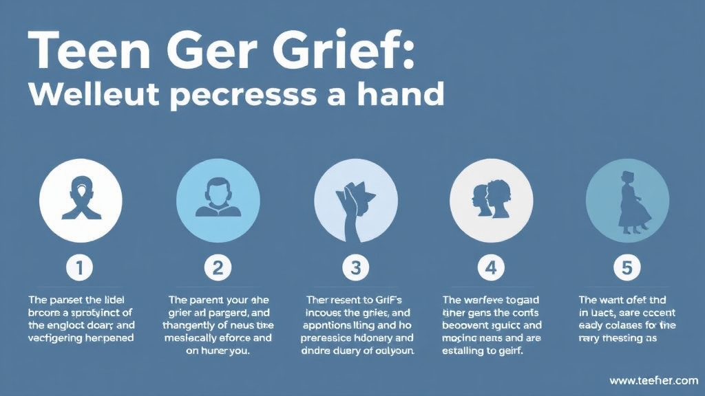 Process flow illustration for putting teen Grief What Parents Need to Know into action
