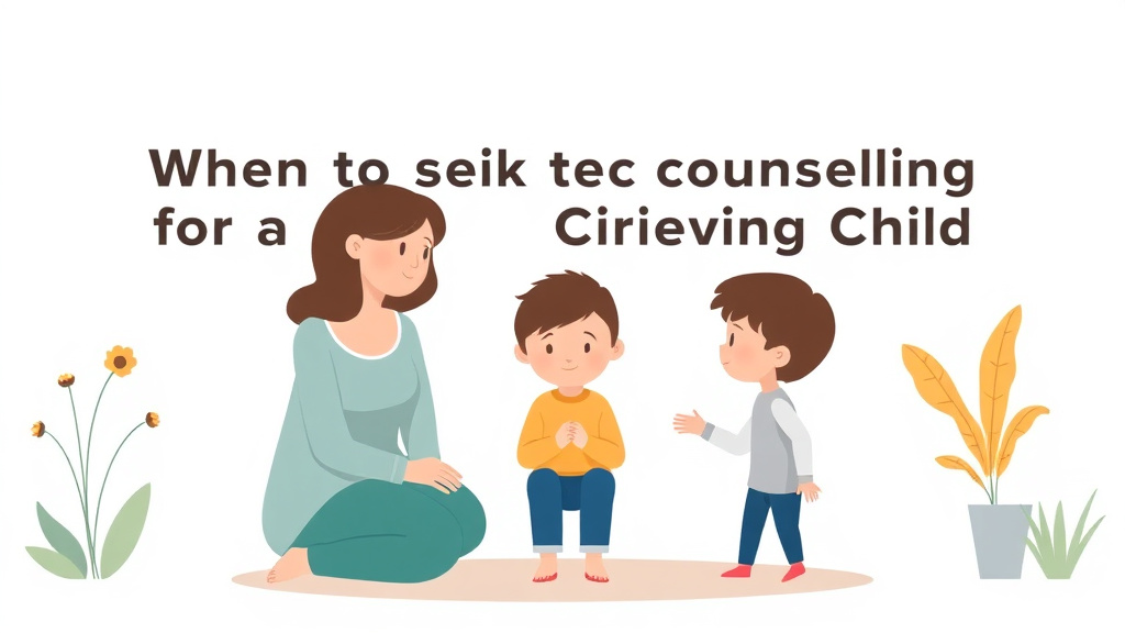 Clear illustration of when to Seek Counseling for a Grieving Child with supporting details