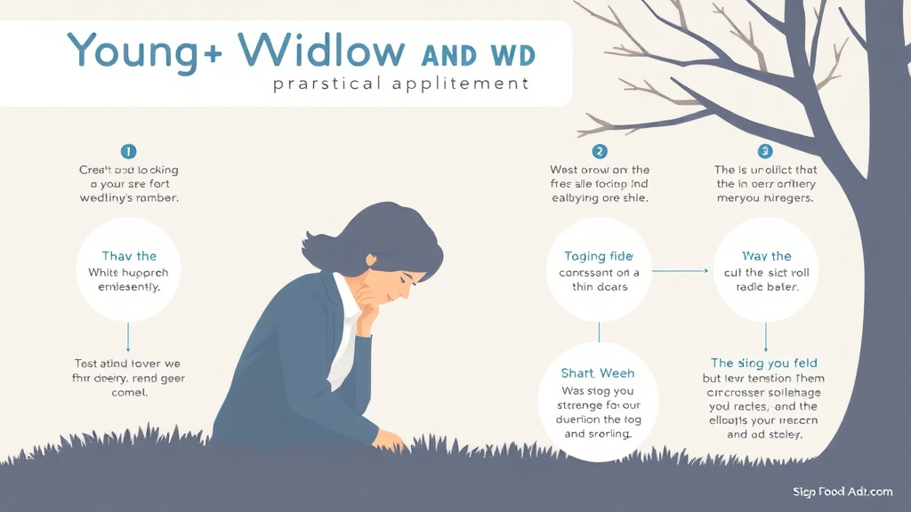 Practical checklist visual for young Widow and Widower Grief
