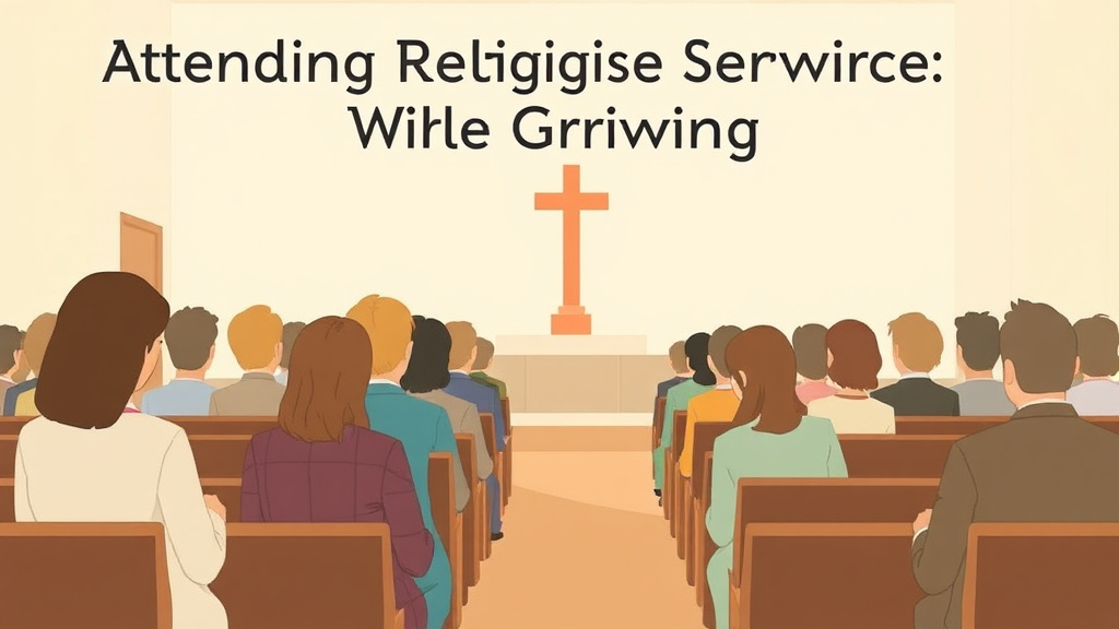 Process flow illustration for putting attending Religious Services While Grieving into action