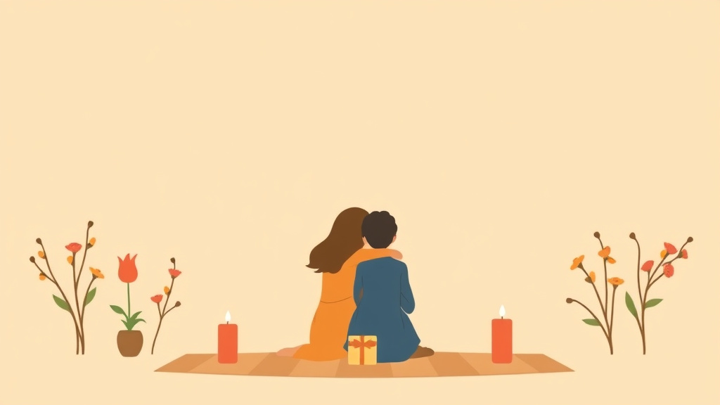 A professional illustration depicting creating Anniversary Rituals of Remembrance