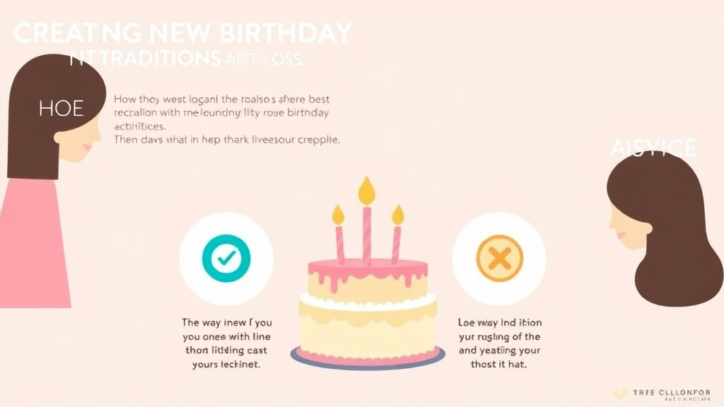 Action-oriented illustration showing how to apply creating New Birthday Traditions After Loss
