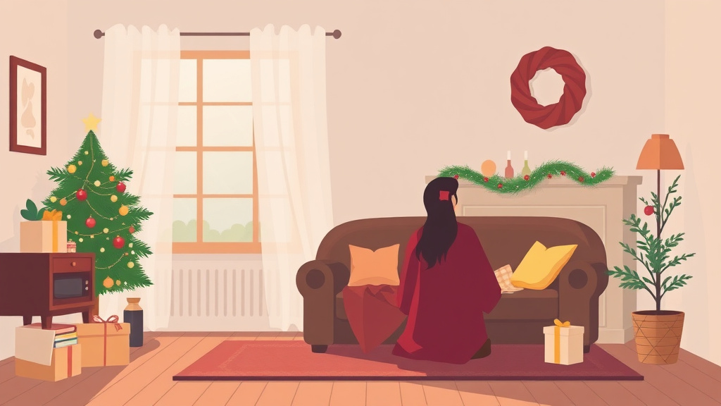 Clear illustration of decorating for Holidays After a Death with supporting details
