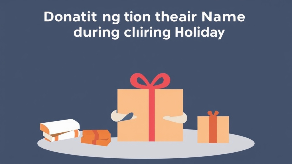 Practical workflow diagram for donating in Their Name During Holidays