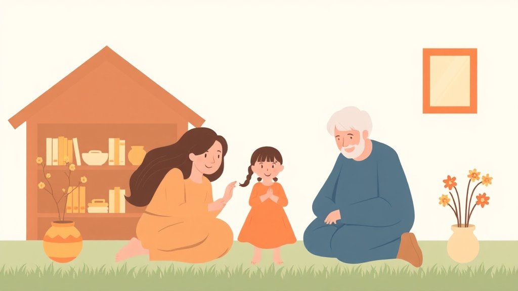 A professional illustration depicting family Traditions That Hurt After Loss