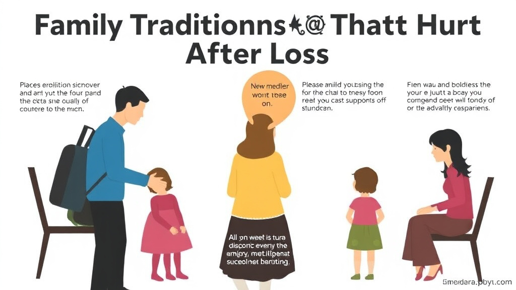 Action-oriented illustration showing how to apply family Traditions That Hurt After Loss
