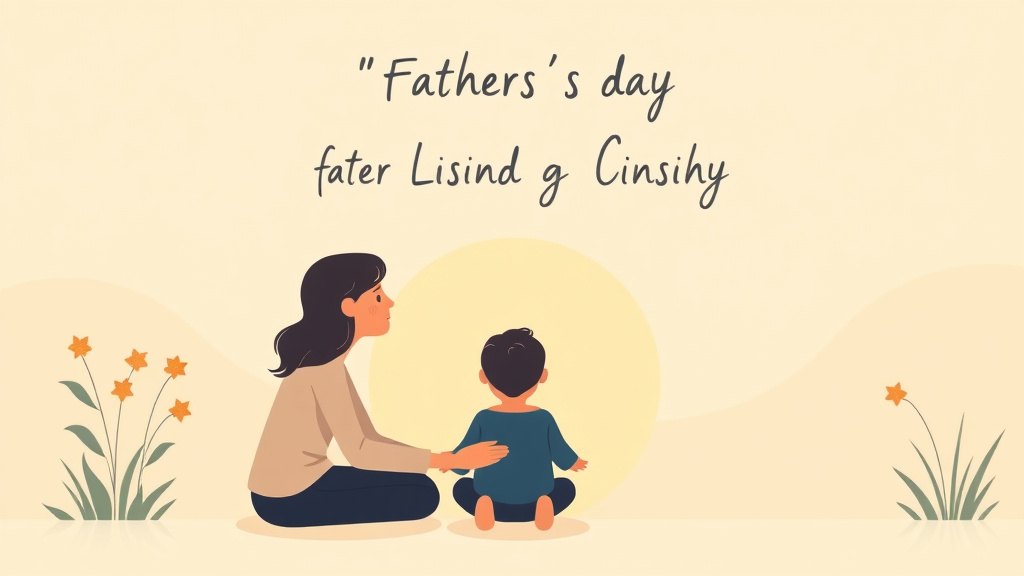 A professional illustration depicting fathers Day After Losing a Child