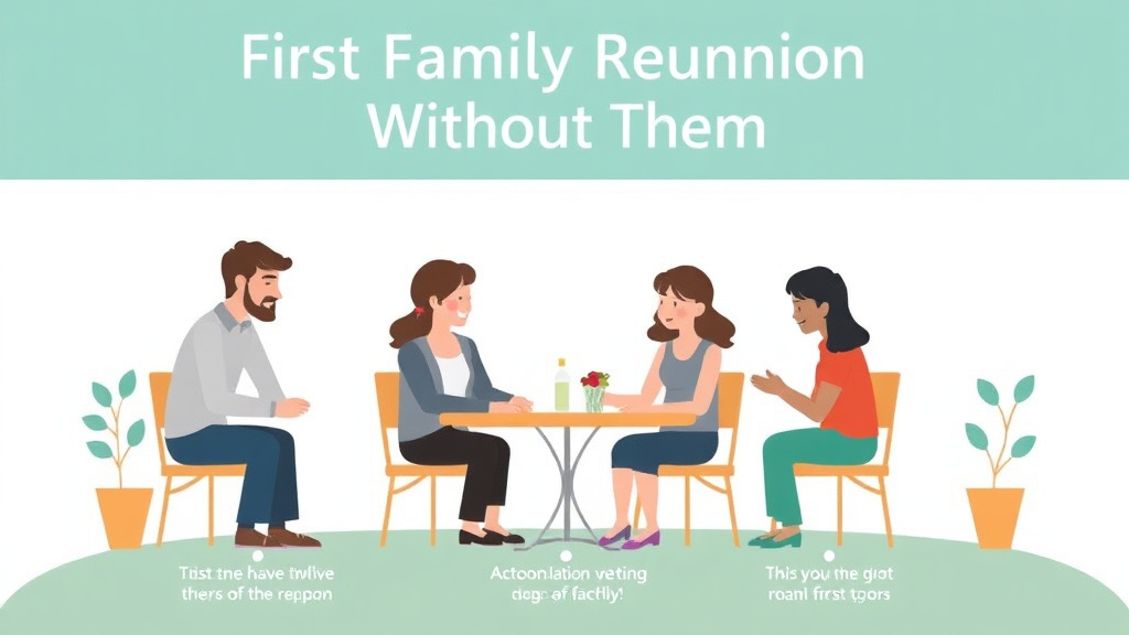 Practical checklist visual for first Family Reunion Without Them