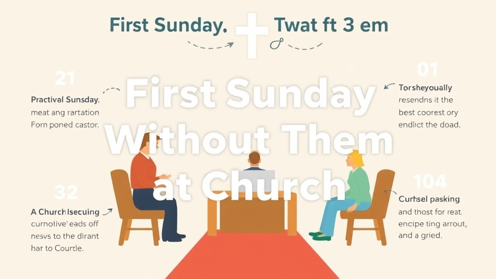 Action-oriented illustration showing how to apply first Sunday Without Them at Church