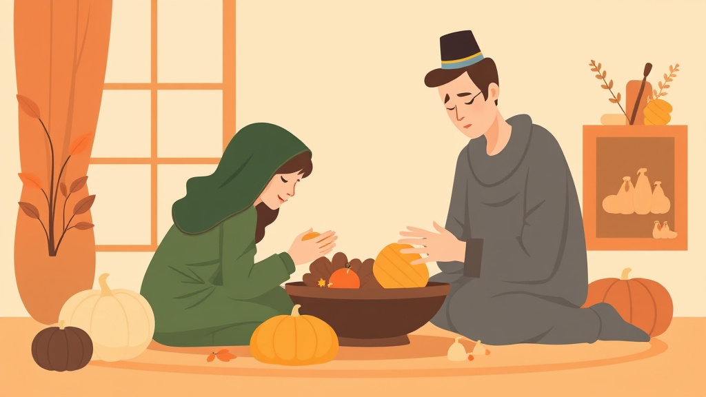Visual overview of first Thanksgiving Without Them with key concepts highlighted